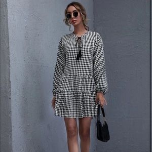 Shein plaid dress long sleeve